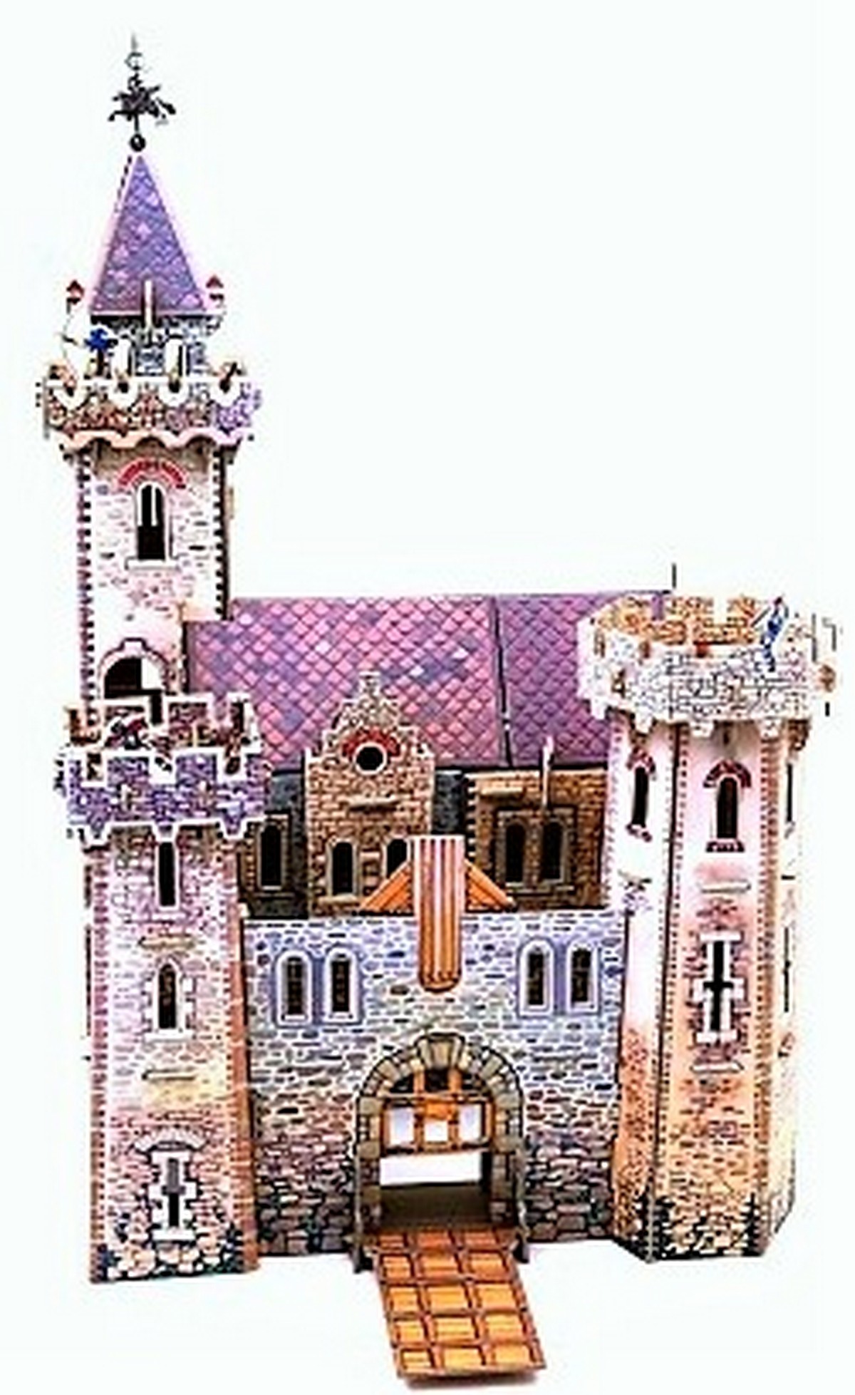 3d Puzzle KARTONMODELLBAU Papiermodell Geschenk Idee Spielzeug mittelalterliche Stadt Ritterburg Ritter Schloss